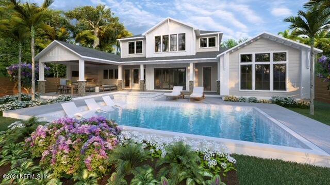 Front exterior of a new home in , Jacksonville, FL, highlighting curb appeal (Image 2).