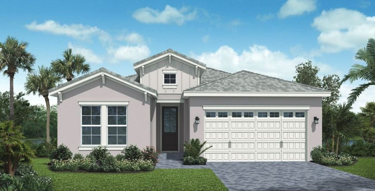 Representative exterior photo of a completed home built from the Cassia II by Minto Communities in Westlake, Westlake, FL (Image 2).