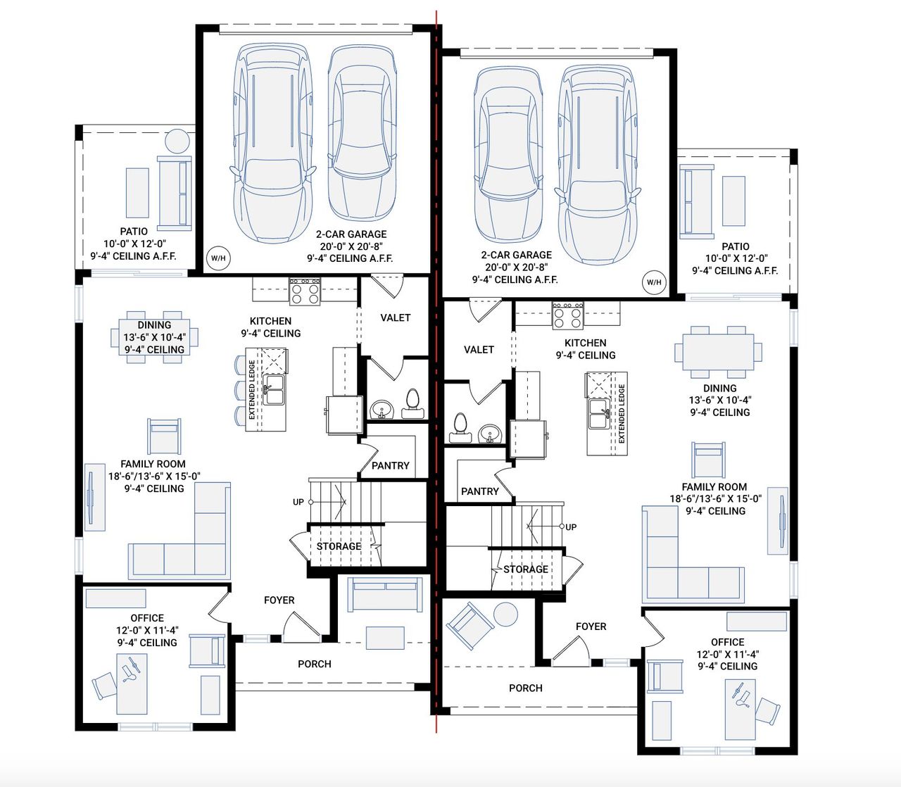 2D floor plan layout for the Birchwood Paired by Cardel Homes in North River Ranch, Parrish, FL (Image 2). 2D floor plan layout for the Birchwood Paired by Cardel Homes in North River Ranch, Parrish, FL (Image 2).