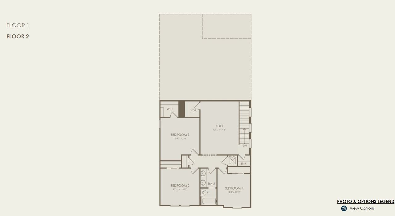 2D floor plan layout of this home in Seaire, Parrish, FL (Image 2).
