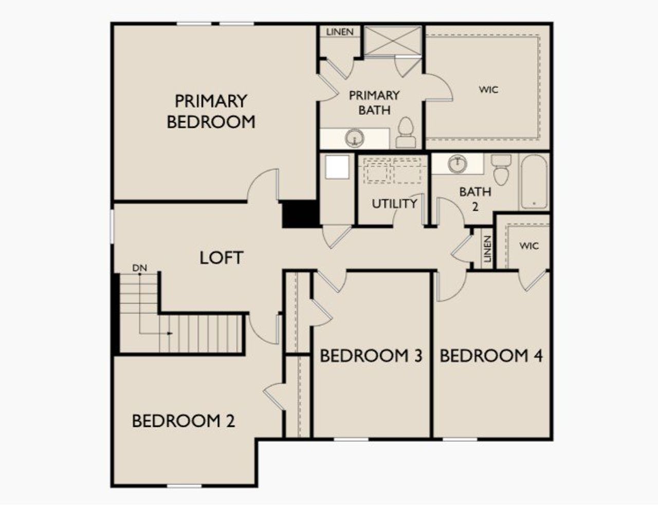2D floor plan layout of this home in Liberty Ranch, Josephine, TX (Image 2). 2D floor plan layout of this home in Liberty Ranch, Josephine, TX (Image 2).