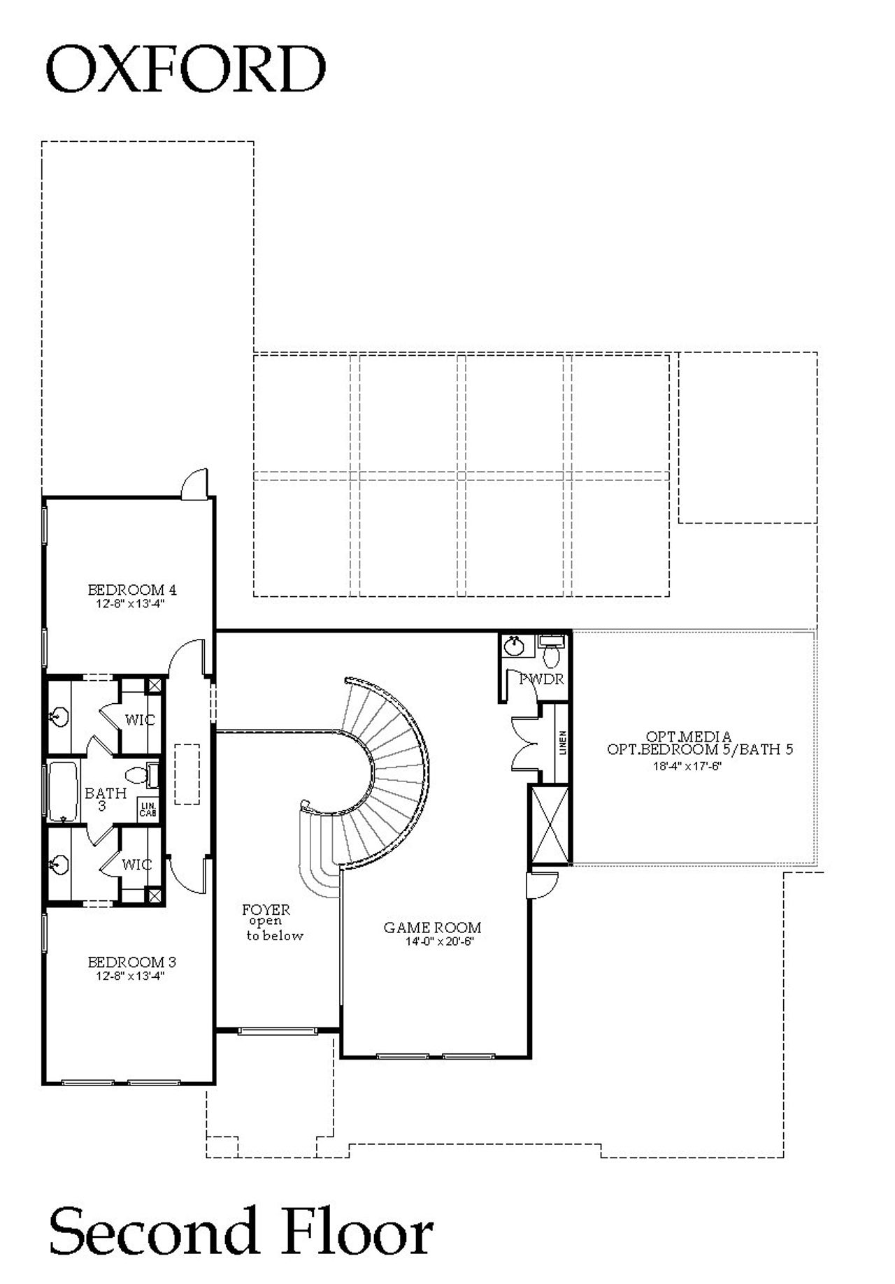 2D floor plan layout for the Oxford by Windsor Homes in Nelson Lake Estates, Rockwall, TX (Image 2). 2D floor plan layout for the Oxford by Windsor Homes in Nelson Lake Estates, Rockwall, TX (Image 2).