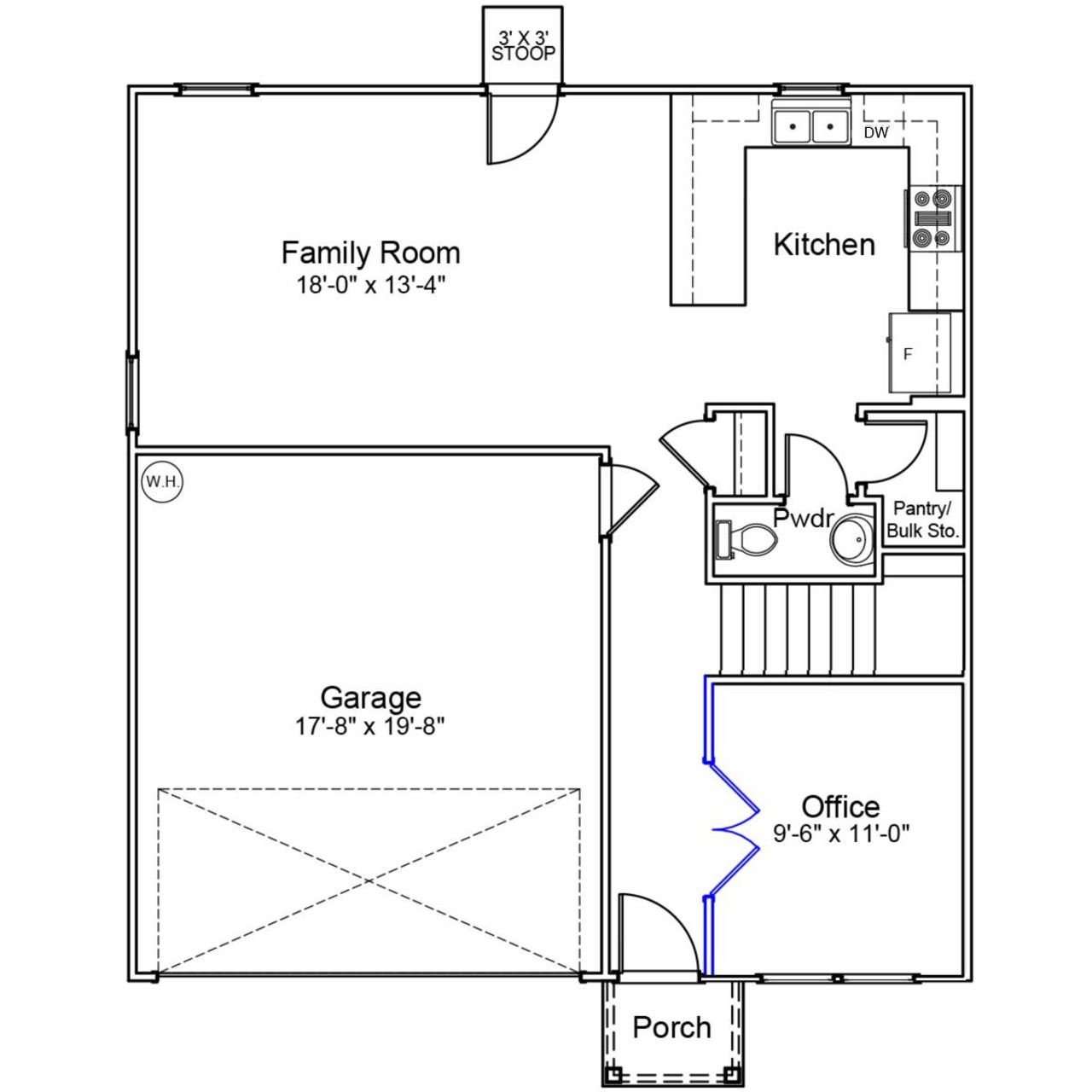 2D floor plan layout of this home in Bluefield, Lexington, SC (Image 2).