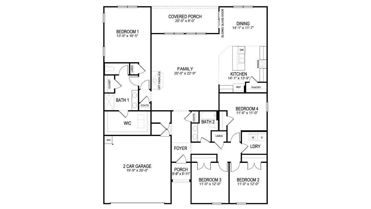 2D floor plan layout of this home in Millstone Village, Morristown, TN (Image 2).