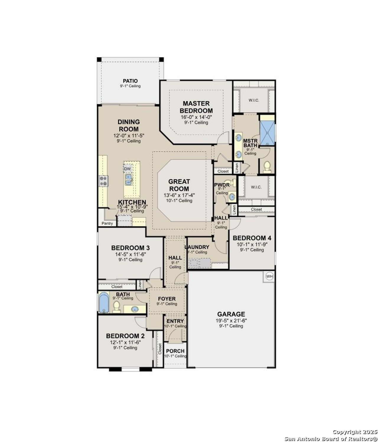 2D floor plan layout of this home in Hickory Ridge, Elmendorf, TX (Image 2). 2D floor plan layout of this home in Hickory Ridge, Elmendorf, TX (Image 2).