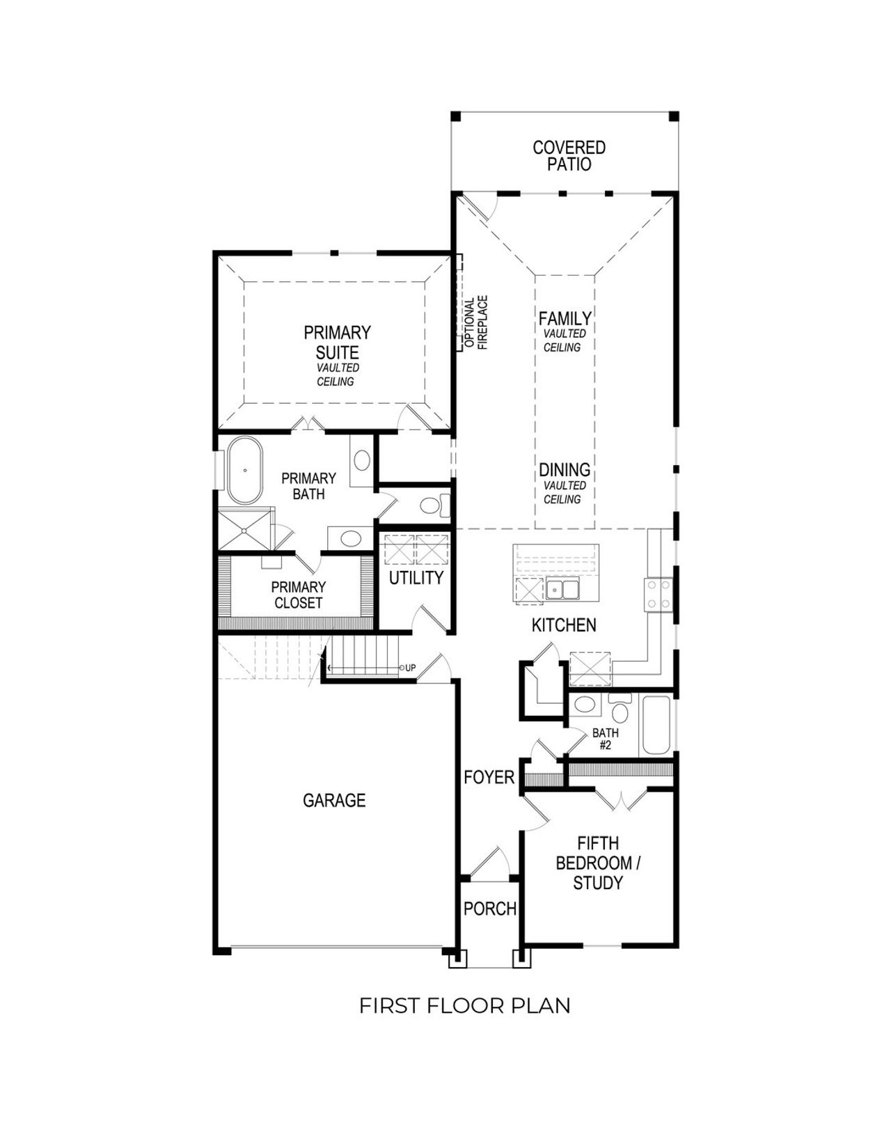 2D floor plan layout of this home in Parkside, Denton, TX (Image 2).