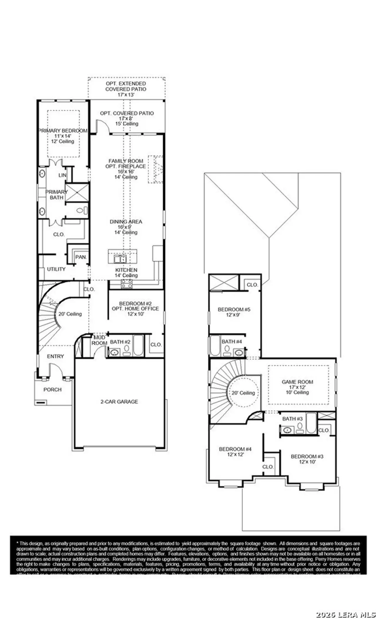 2D floor plan layout of this home in The Parklands, Schertz, TX (Image 2).