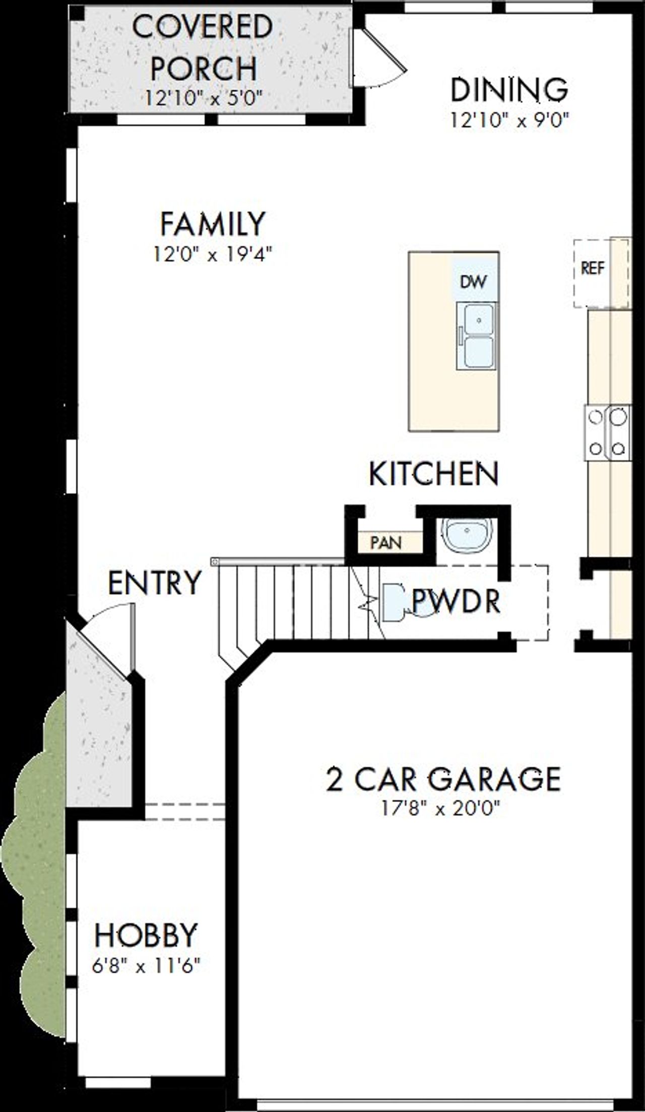 2D floor plan layout of this home in Reserve at Park Row, Houston, TX (Image 2).