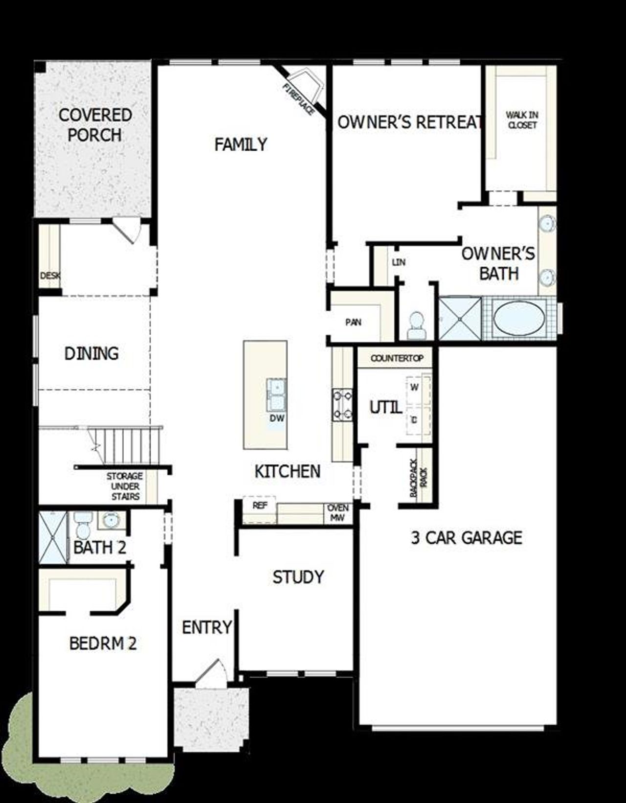 2D floor plan layout of this home in , Grand Prairie, TX (Image 2).
