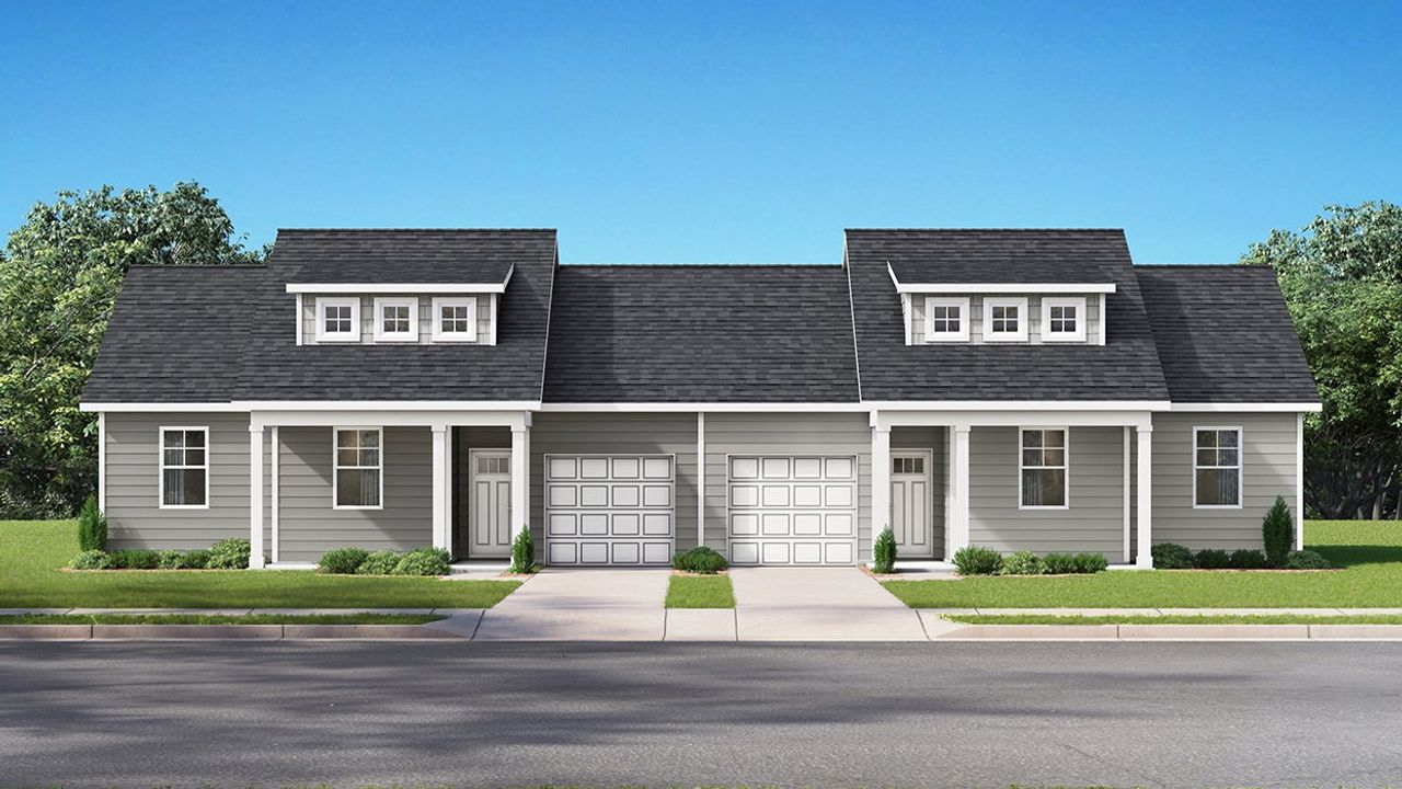 Front exterior of a new home in Remington Chase, Perry, GA, highlighting curb appeal (Image 2).