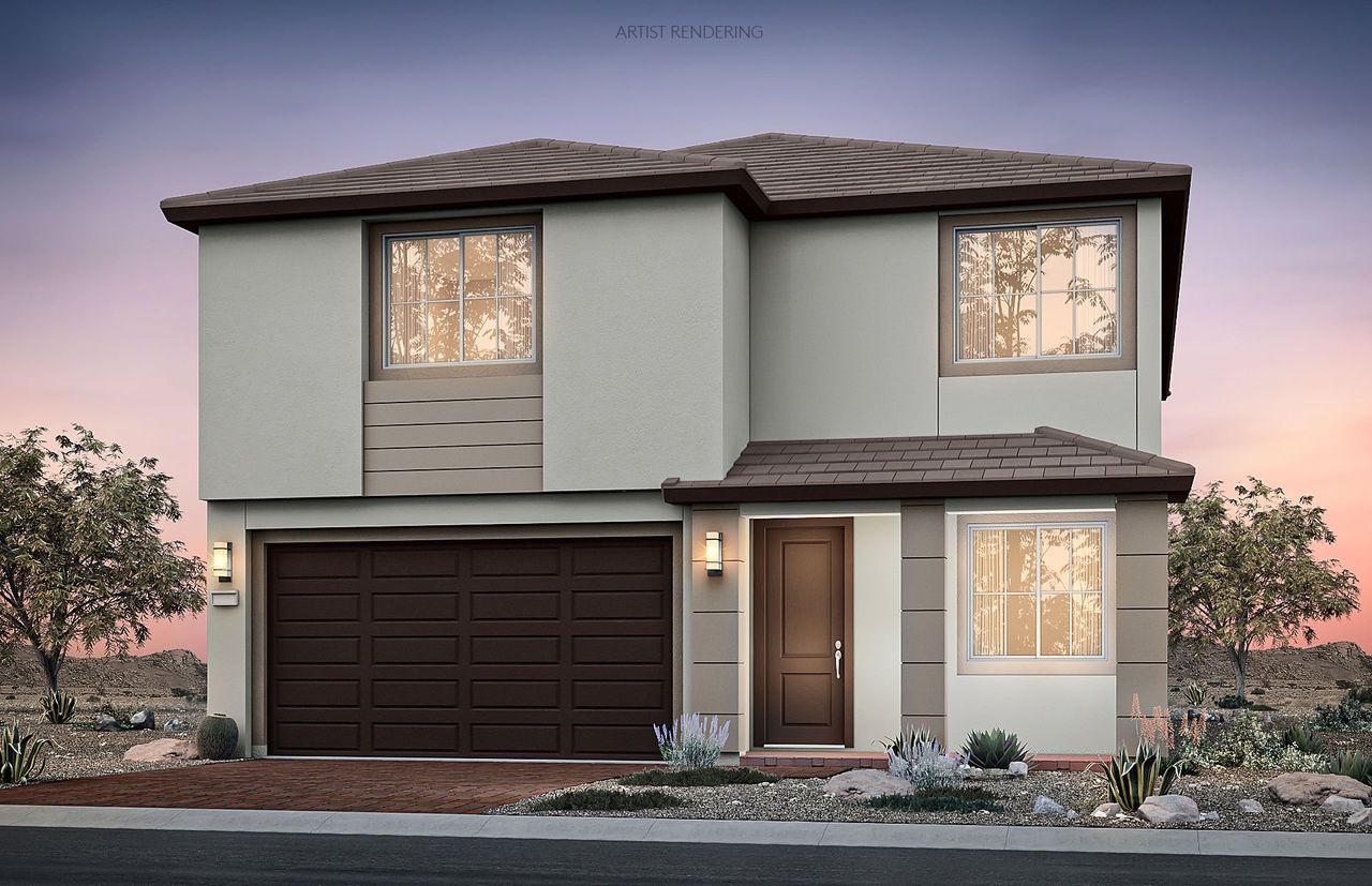 Front exterior of a new home in Upper Canyon, Phoenix, AZ, highlighting curb appeal (Image 2).