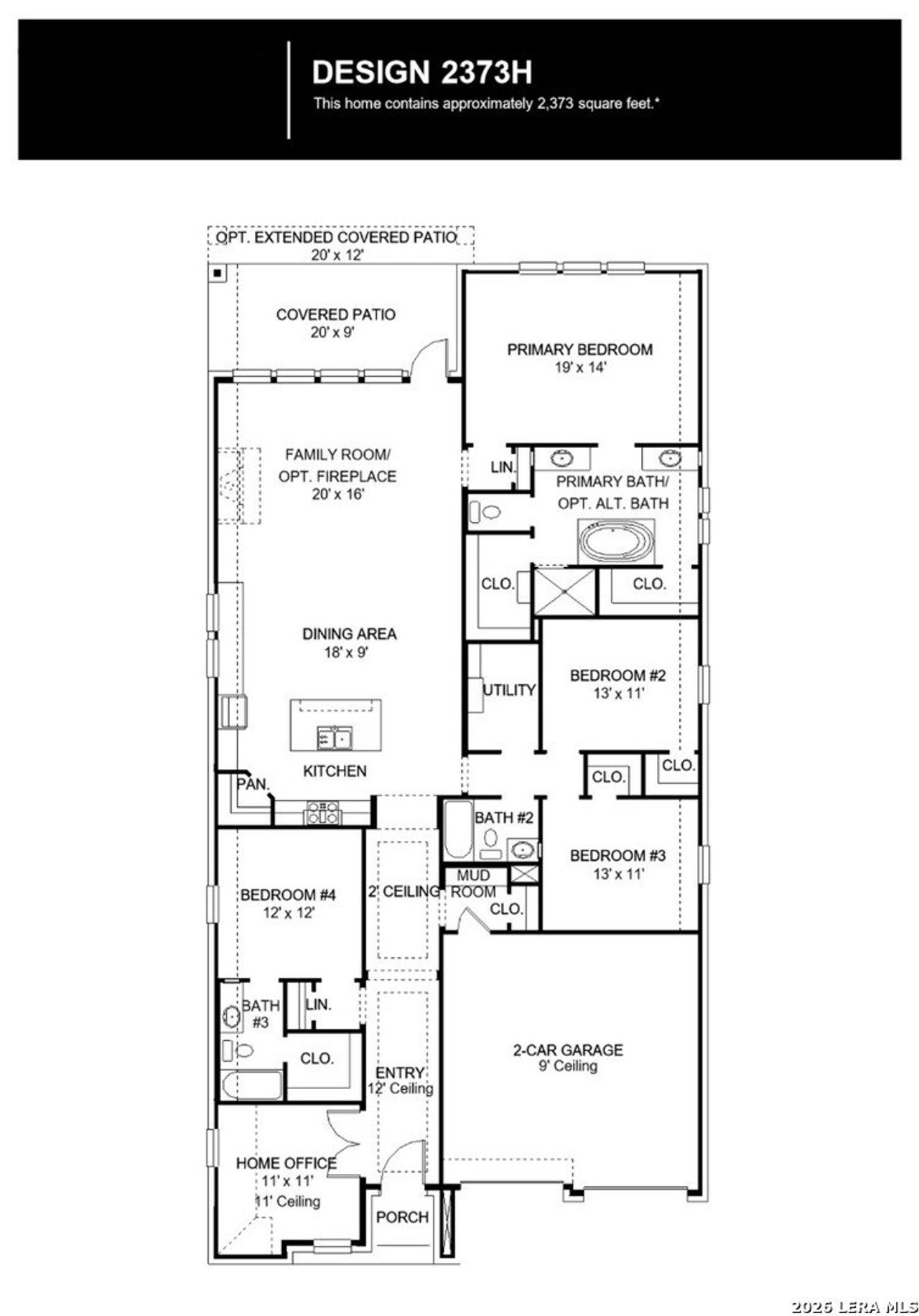2D floor plan layout of this home in Esperanza, Boerne, TX (Image 2).