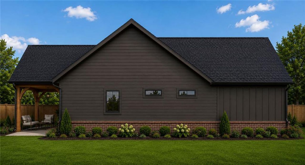Front exterior of a new home in , Murrayville, GA, highlighting curb appeal (Image 2).