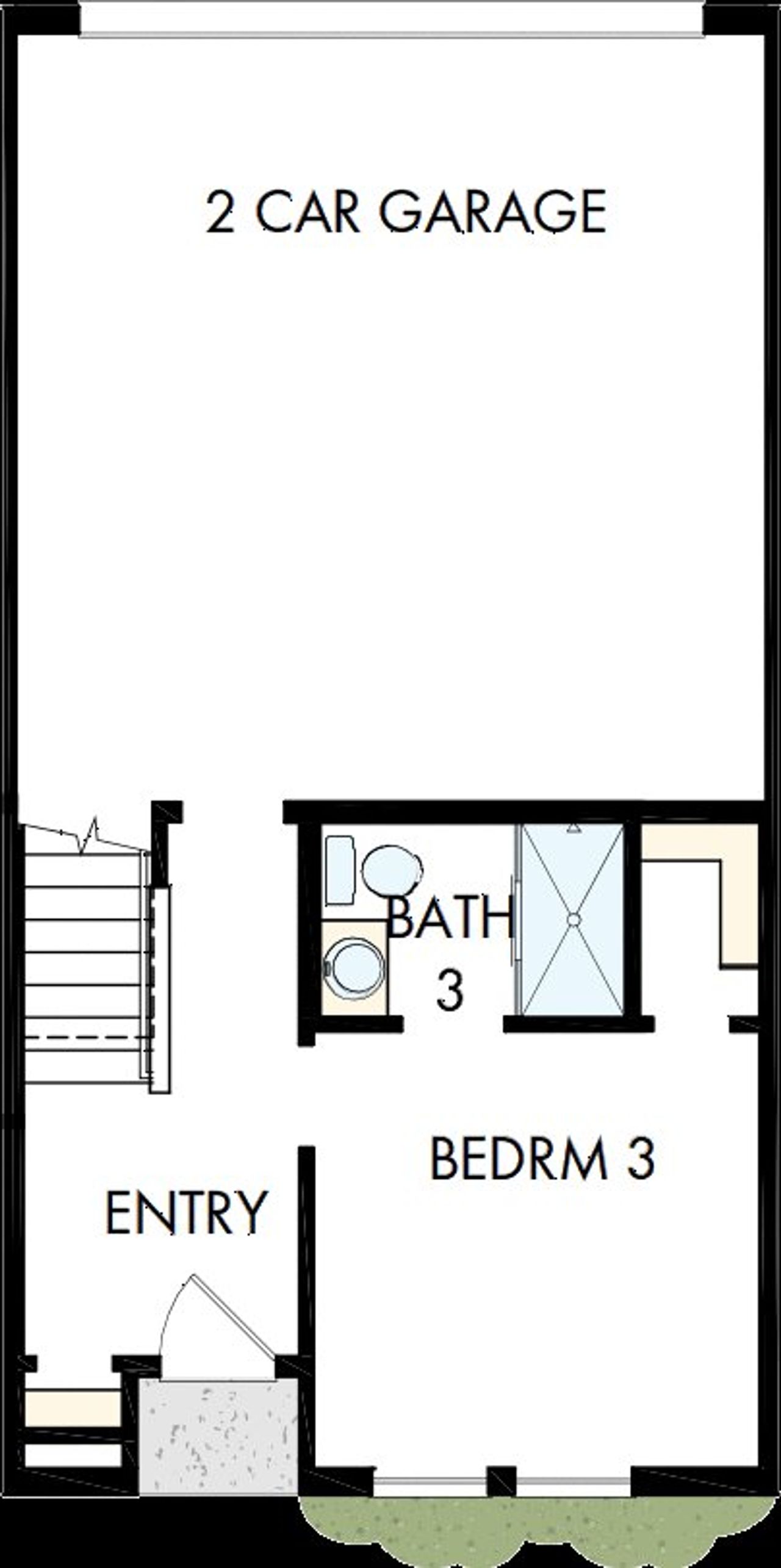 2D floor plan layout of this home in Towns at Union, St. Petersburg, FL (Image 2).