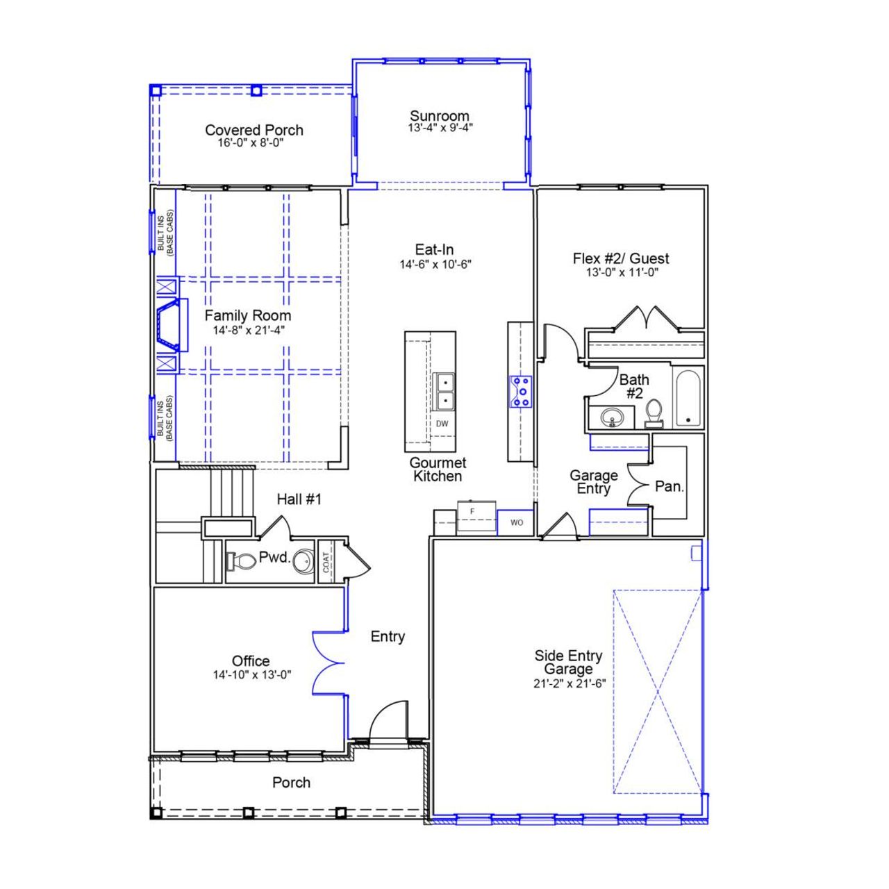 2D floor plan layout of this home in Bens Crossing, Woodruff, SC (Image 2).