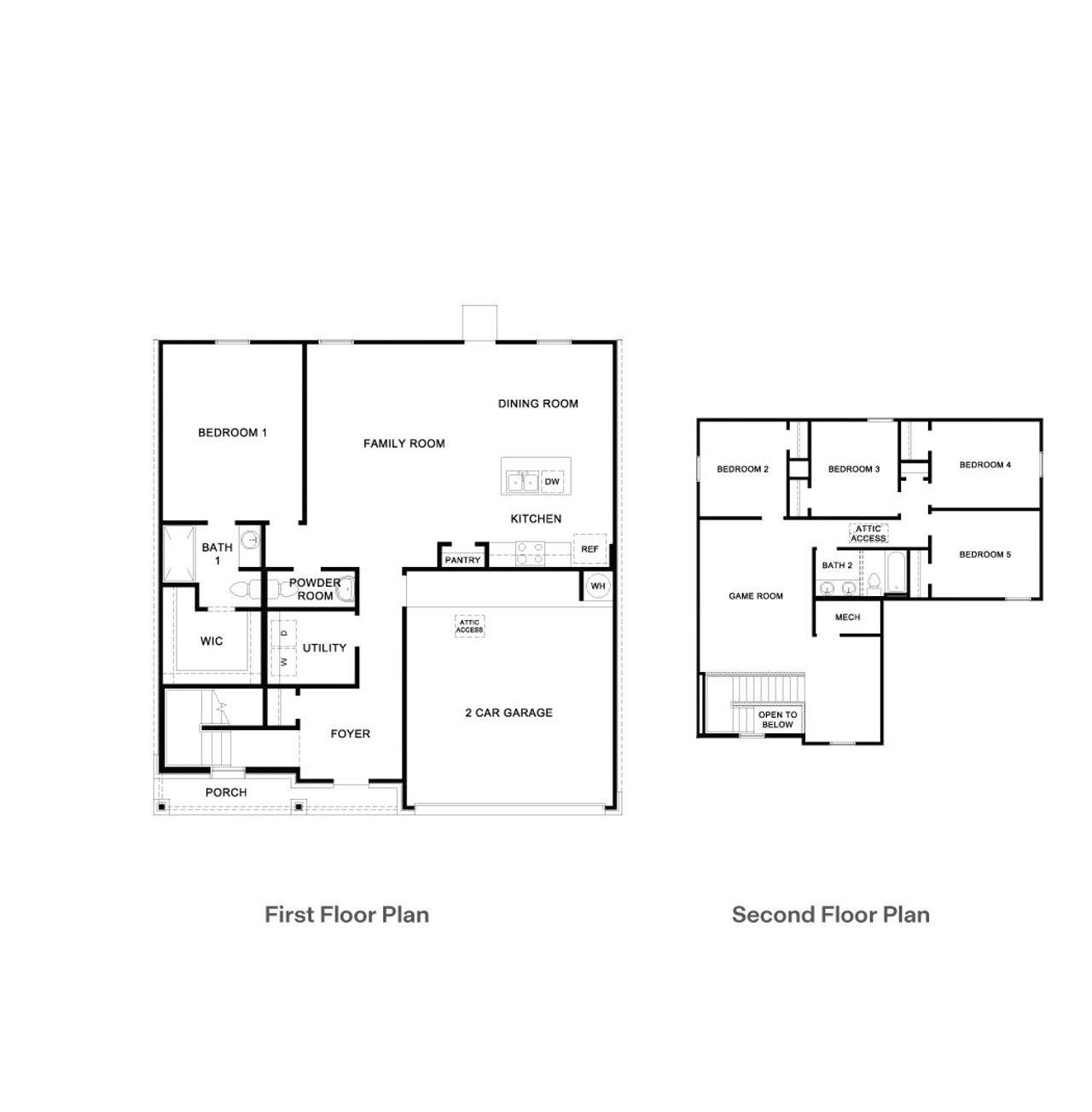 2D floor plan layout of this home in Carillon, Manor, TX (Image 2).