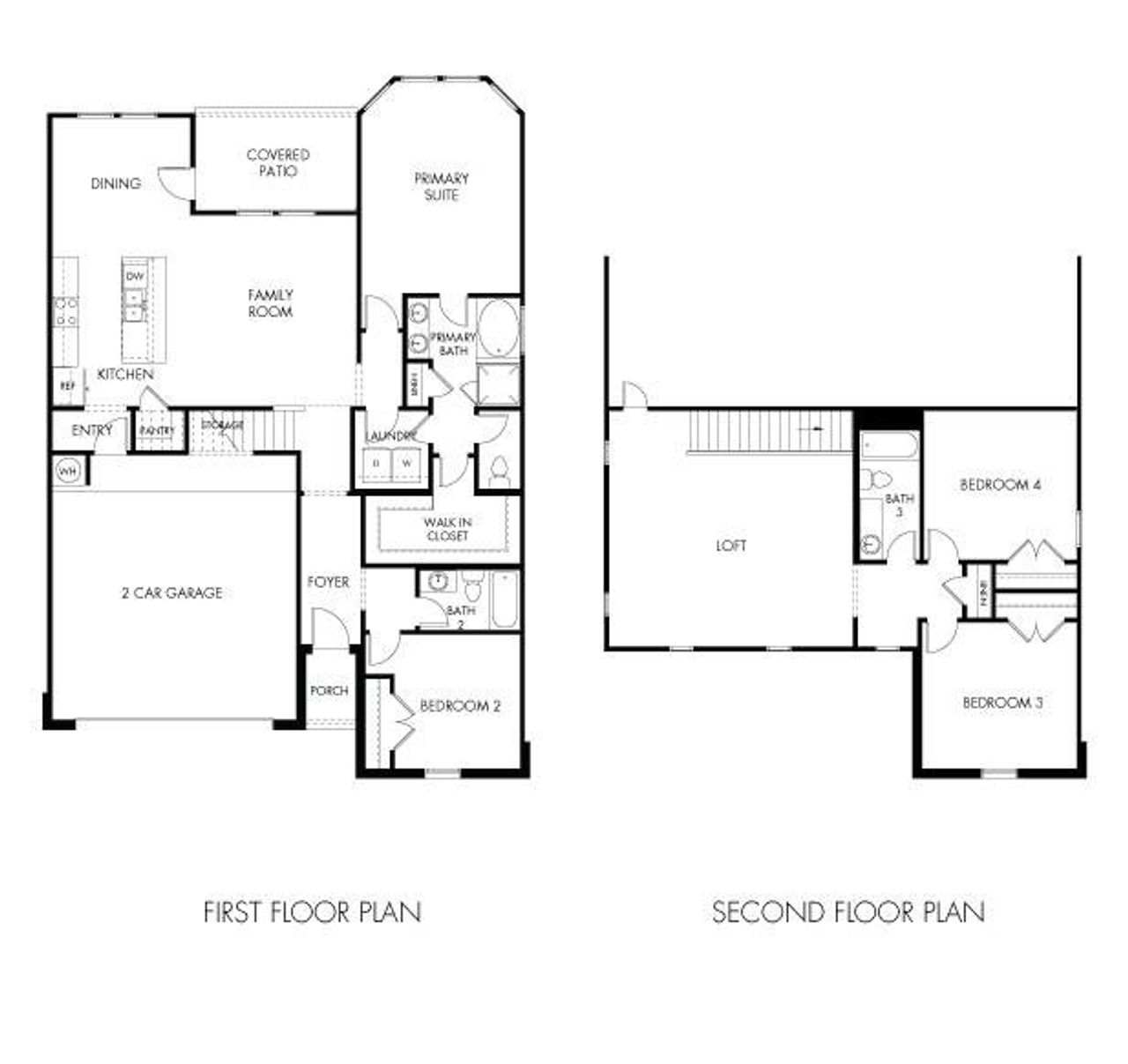 2D floor plan layout of this home in Southwinds, Baytown, TX (Image 2).
