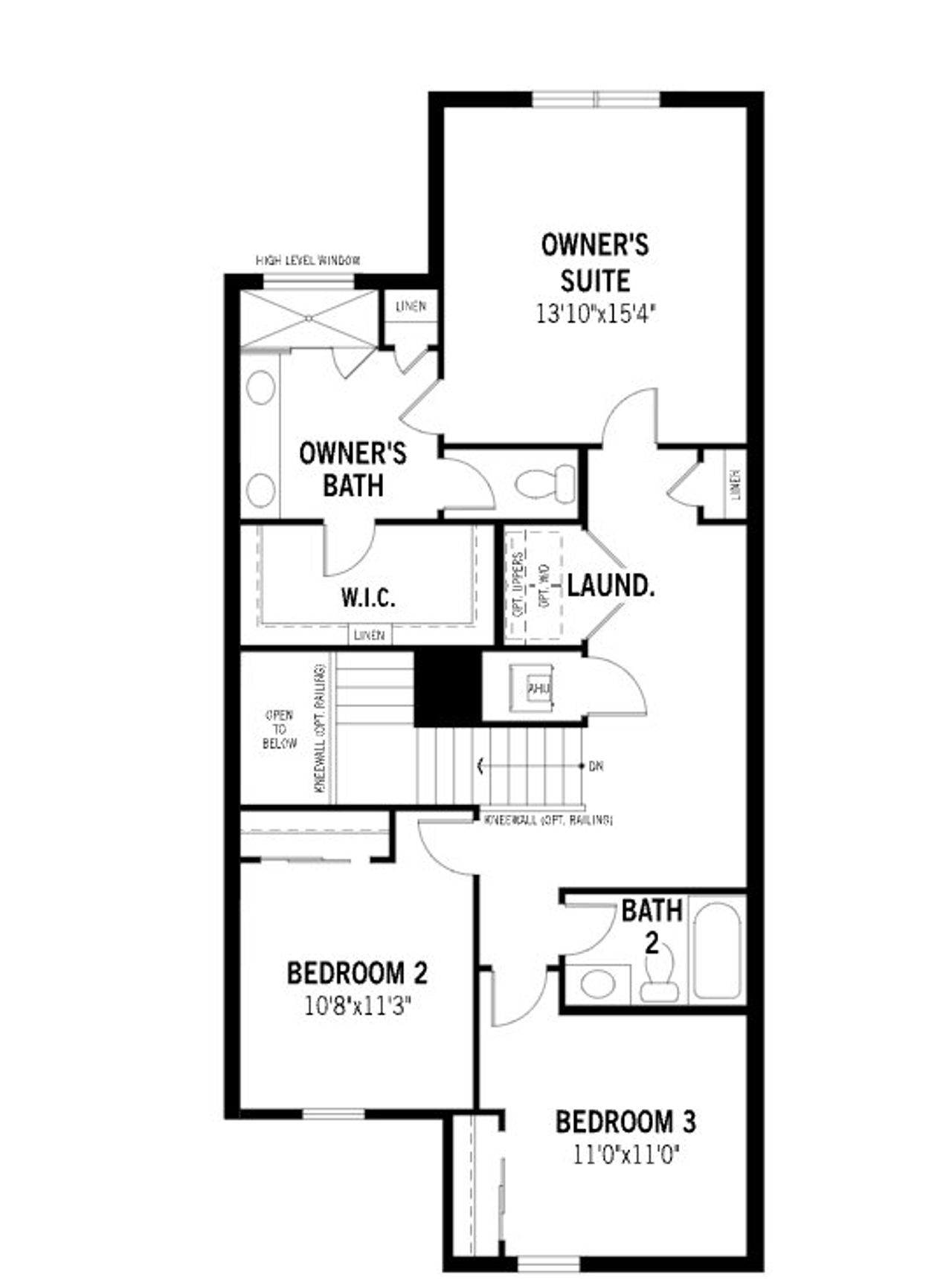 2D floor plan layout for the Dakota by Mattamy Homes in Tradition - Cadence - Townhomes, Port St. Lucie, FL (Image 2).
