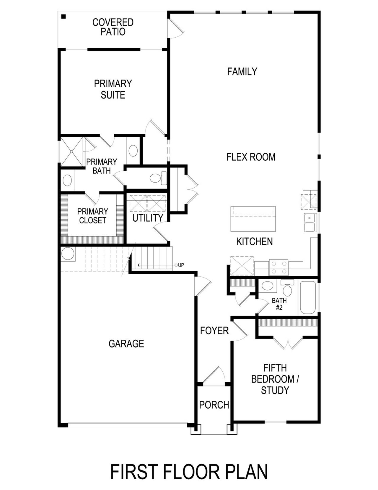2D floor plan layout of this home in Llano Springs, Fort Worth, TX (Image 2).
