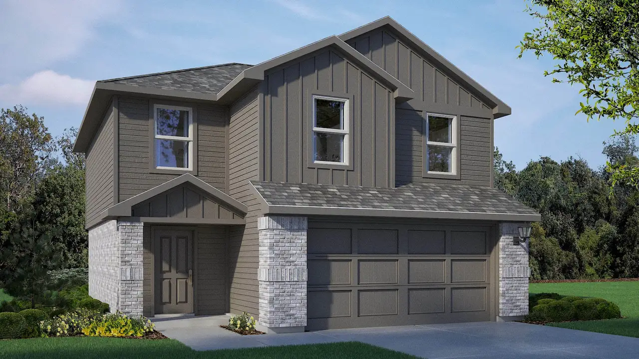 Representative exterior photo of a completed home built from the The Dama by D.R. Horton in Terra Vista, Lubbock, TX (Image 2).