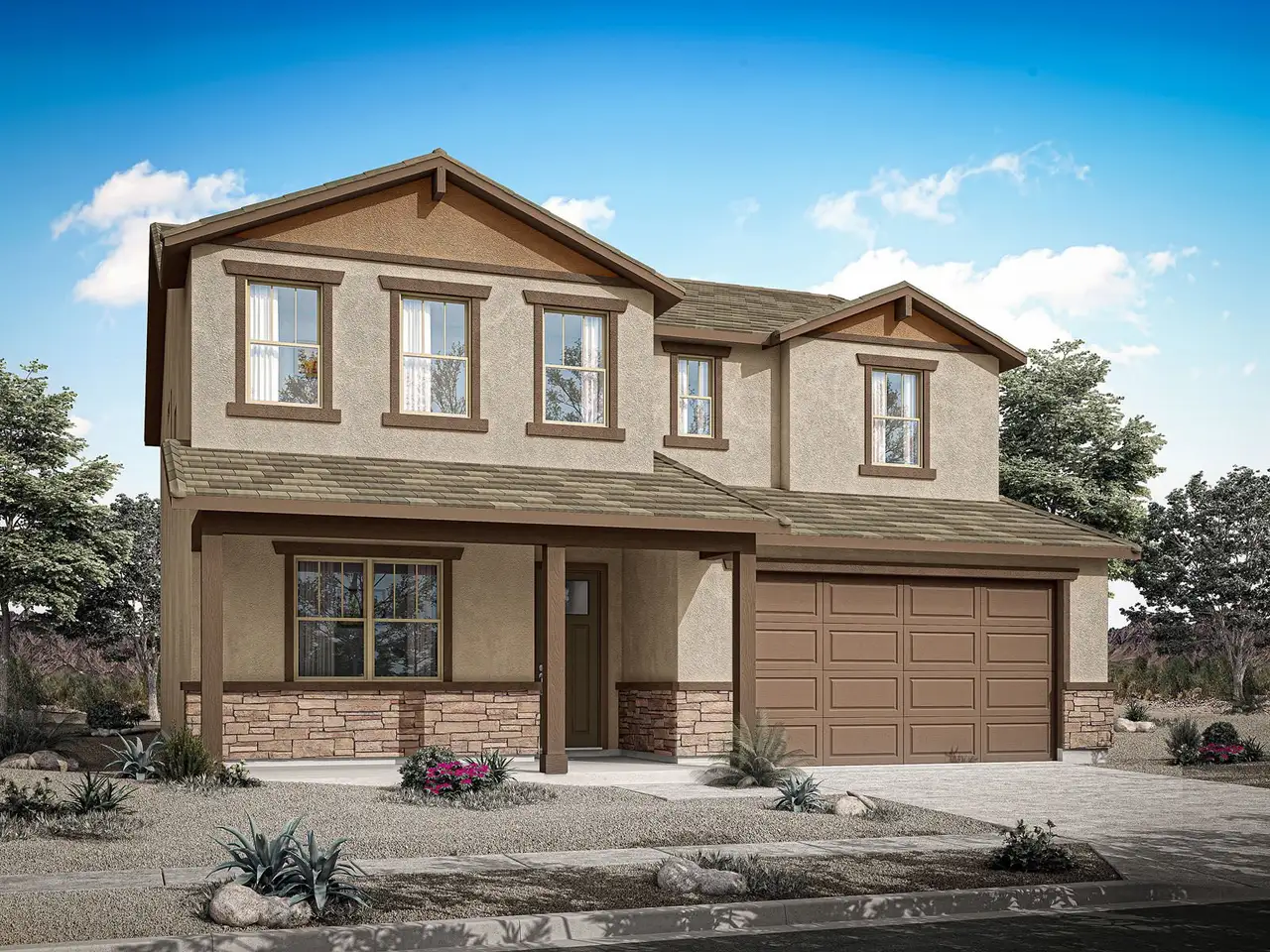 Representative exterior photo of a completed home built from the Lagoon by Mattamy Homes in Rosewood Heights, San Tan Valley, AZ (Image 2).
