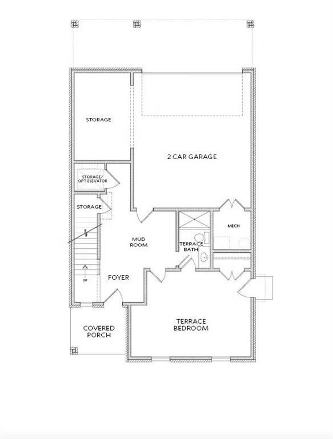 2D floor plan layout of this home in Waterside Single Family, Peachtree Corners, GA (Image 2).
