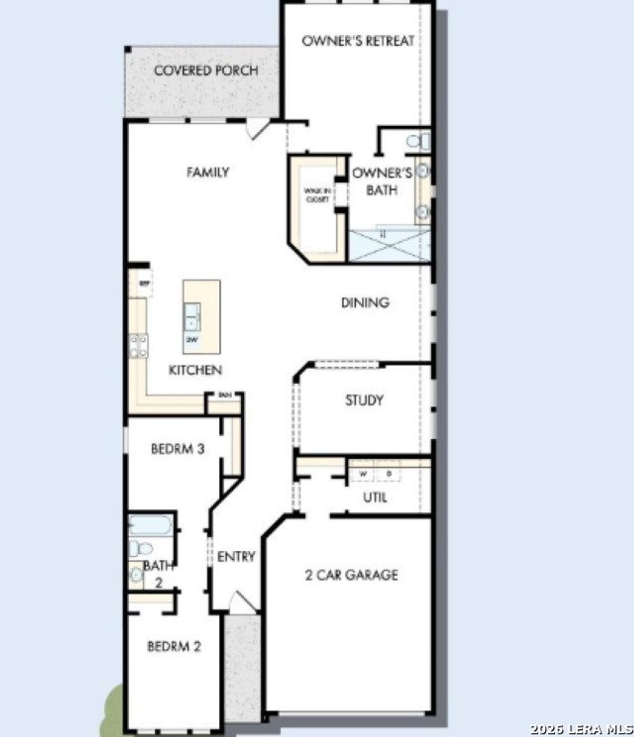 2D floor plan layout of this home in Briggs Ranch – Select Classic Series, San Antonio, TX (Image 2).