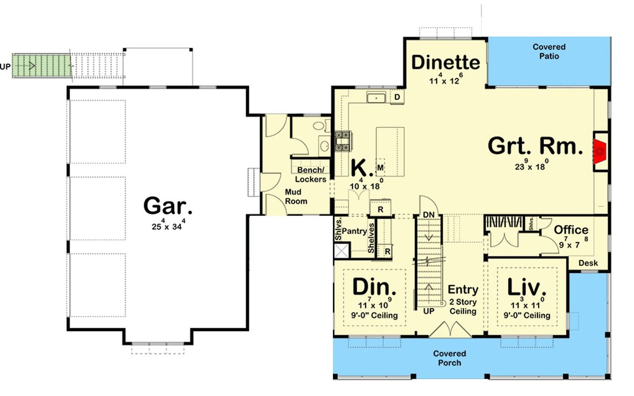 2D floor plan layout for the The Sedona by Remington Custom Homes in Woodland Meadows, Fort Worth, TX (Image 2). 2D floor plan layout for the The Sedona by Remington Custom Homes in Woodland Meadows, Fort Worth, TX (Image 2).