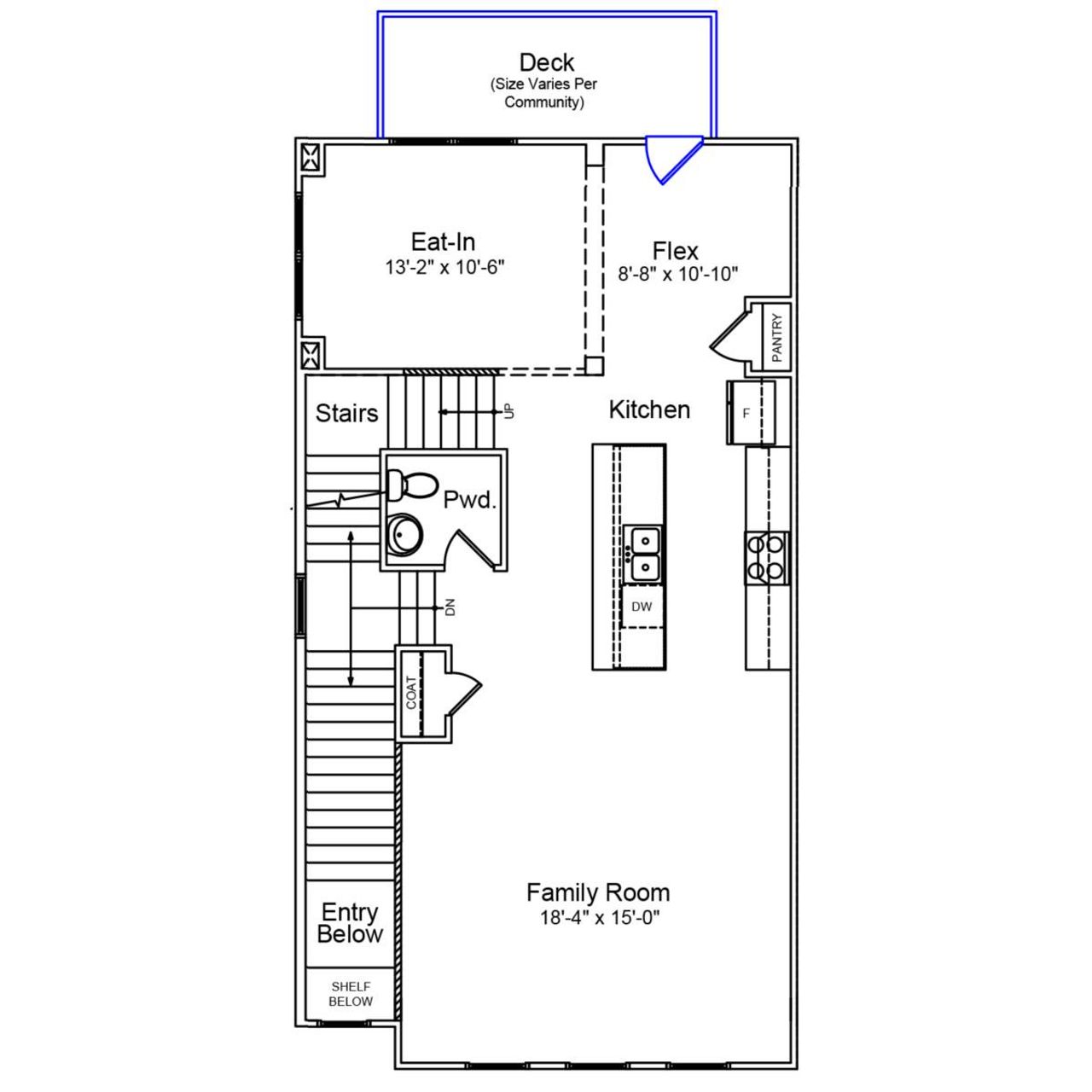 2D floor plan layout of this home in Sweetbrier, Durham, NC (Image 2).
