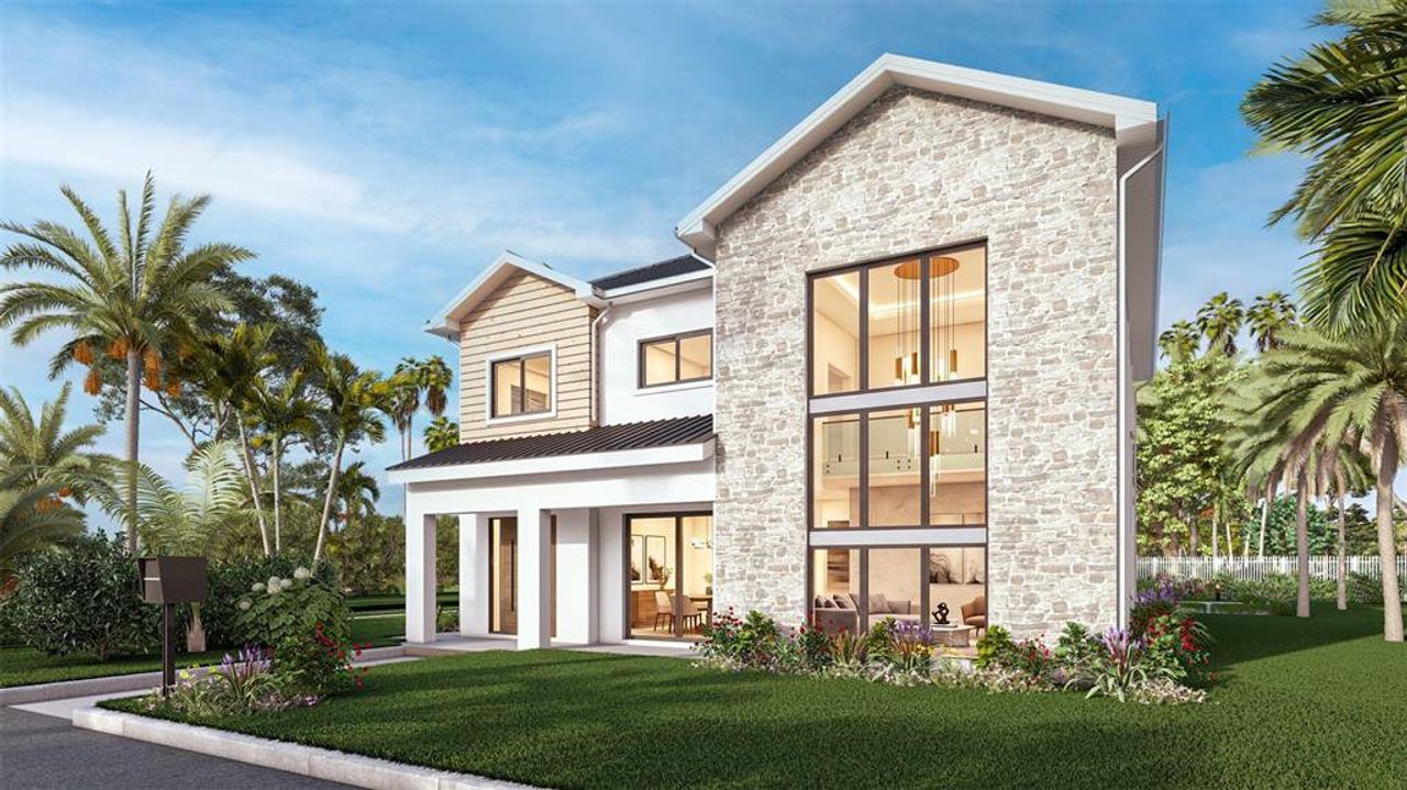 Front exterior of a new home in , Sarasota, FL, highlighting curb appeal (Image 2).
