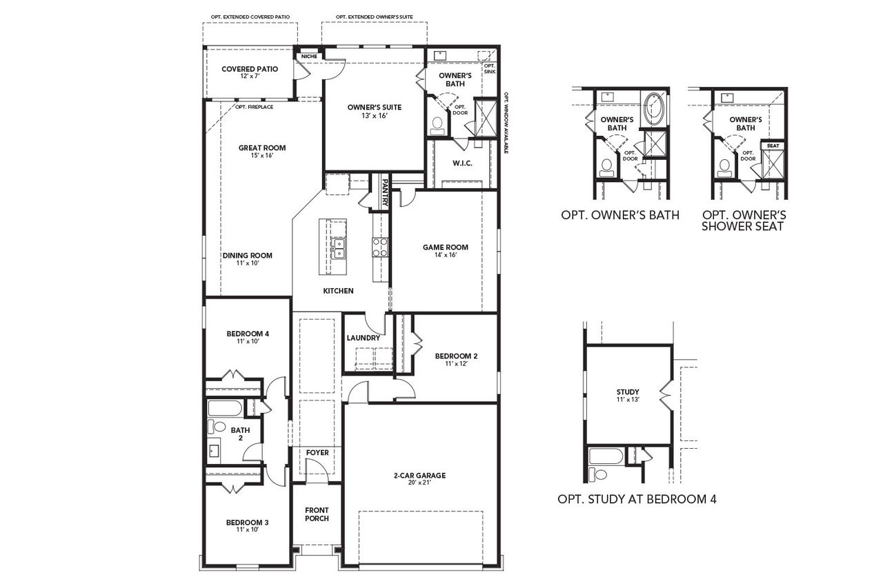 Discover luxury in this expertly designed. PLAN LAYOUT: The floor plan shows 3 – 4 bedrooms and 2 bathrooms.