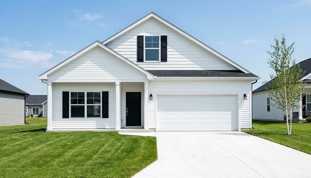 Representative exterior photo of a completed home built from the Jordan by Hurricane Builders in Portrait Hills, Aiken, SC (Image 2).
