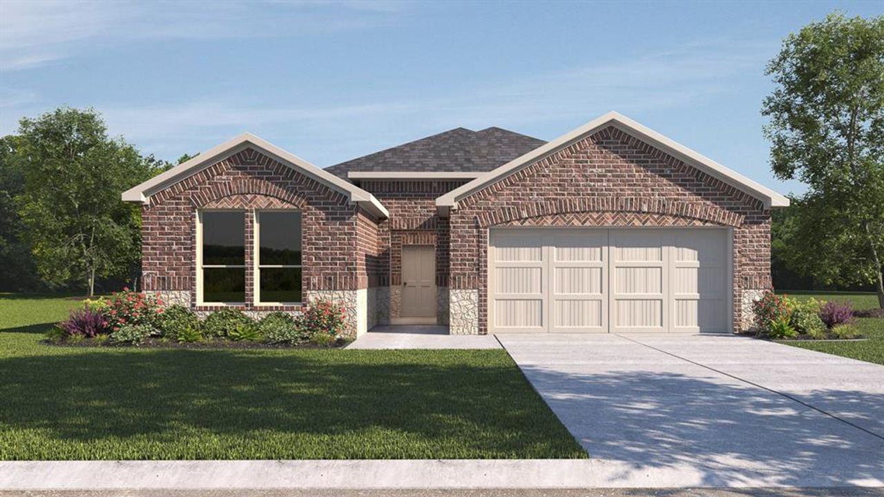 Front exterior of a new home in Madera, Royse City, TX, highlighting curb appeal (Image 2).