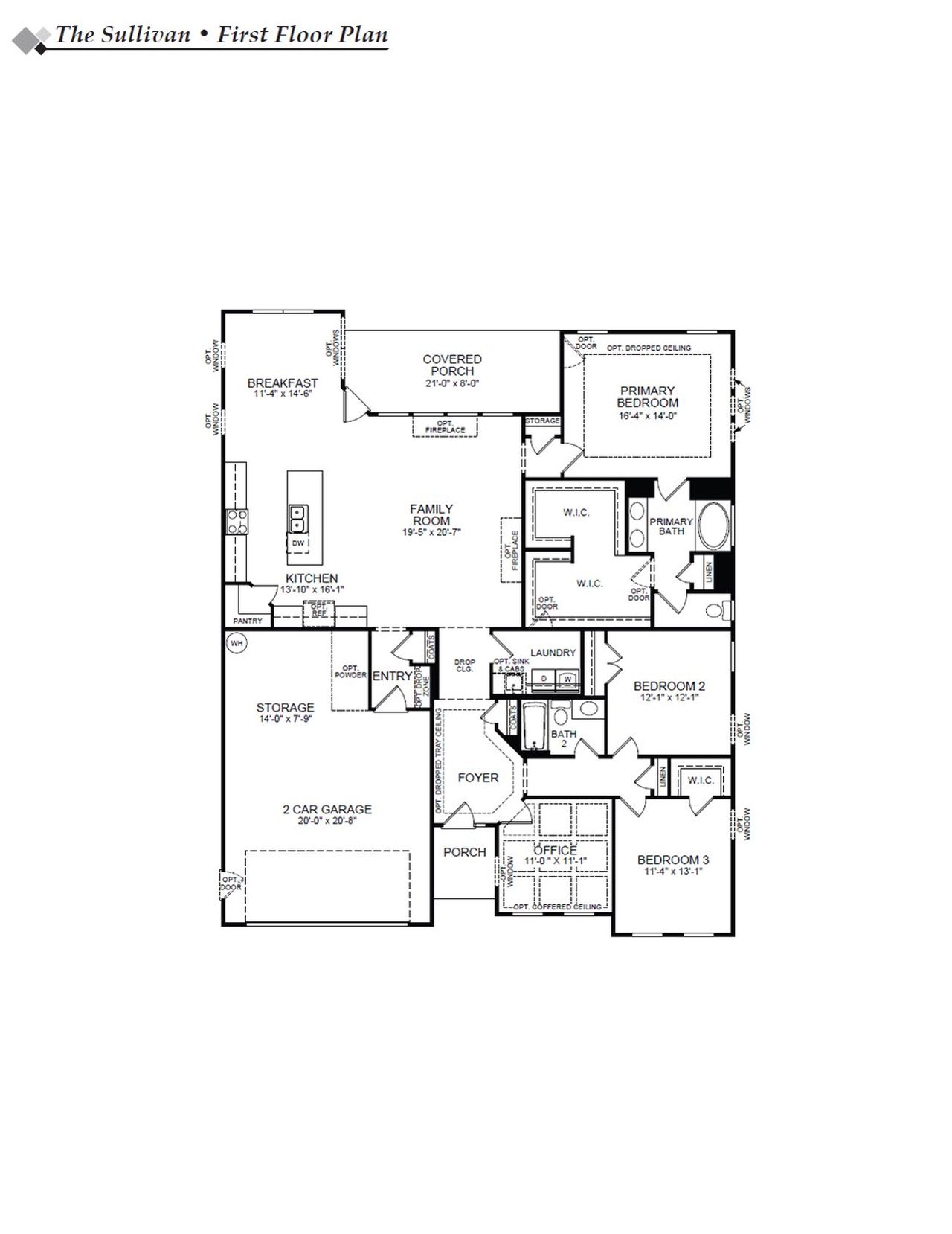 2D floor plan layout of this home in Grove Park, Clemmons, NC (Image 2).