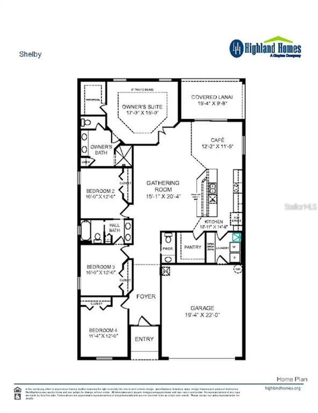 2D floor plan layout of this home in Vista Trace, Belleview, FL (Image 2).