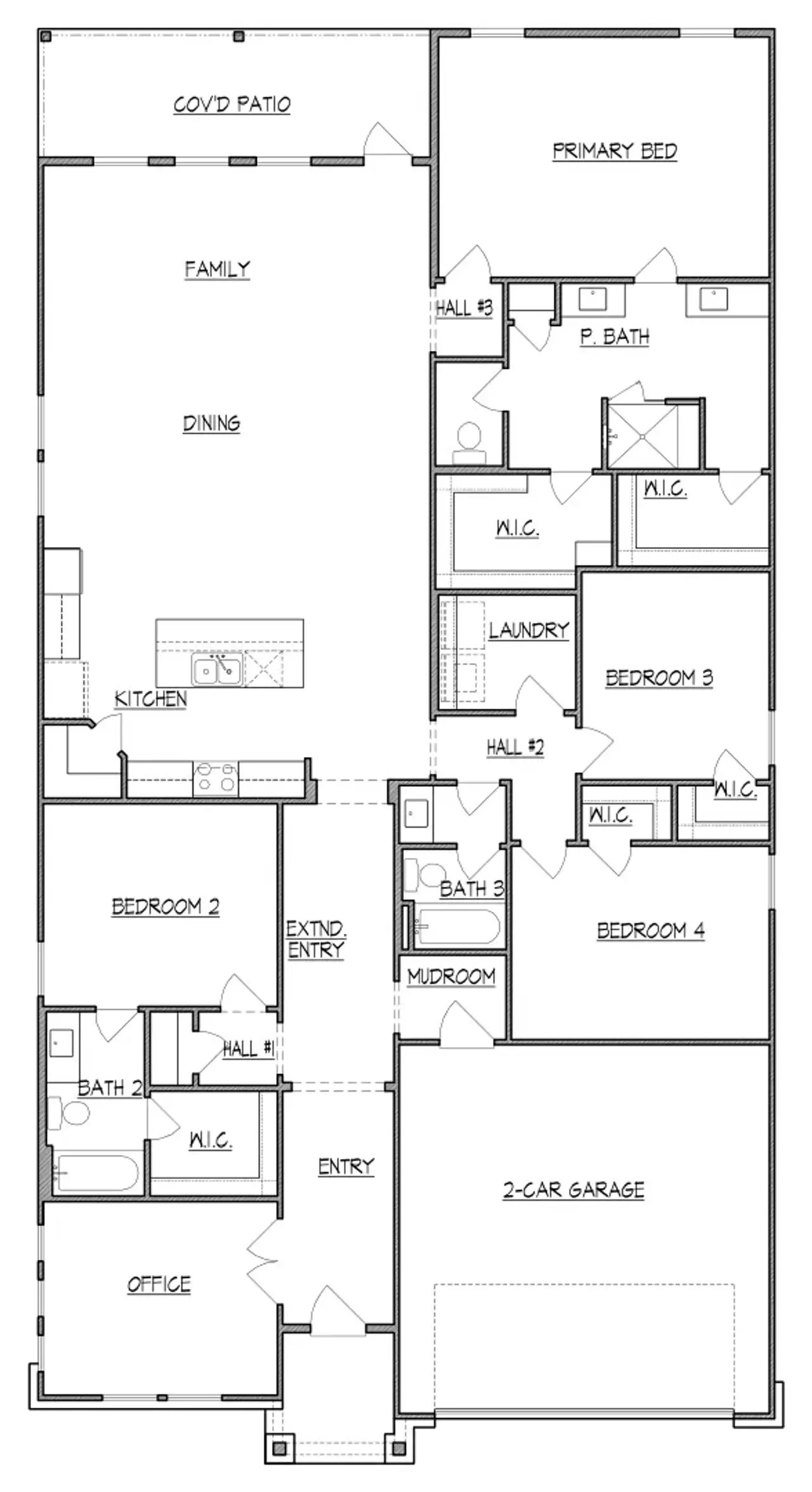 2D floor plan layout of this home in The Woodlands, Mico, TX (Image 2).