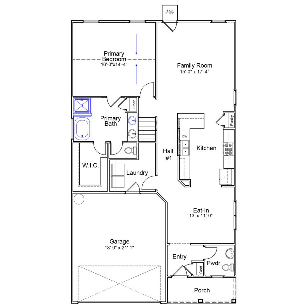 2D floor plan layout of this home in Ellington, Elgin, SC (Image 2).