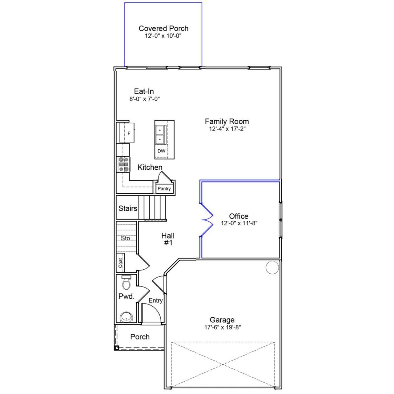 2D floor plan layout of this home in Central Creek, Goose Creek, SC (Image 2).