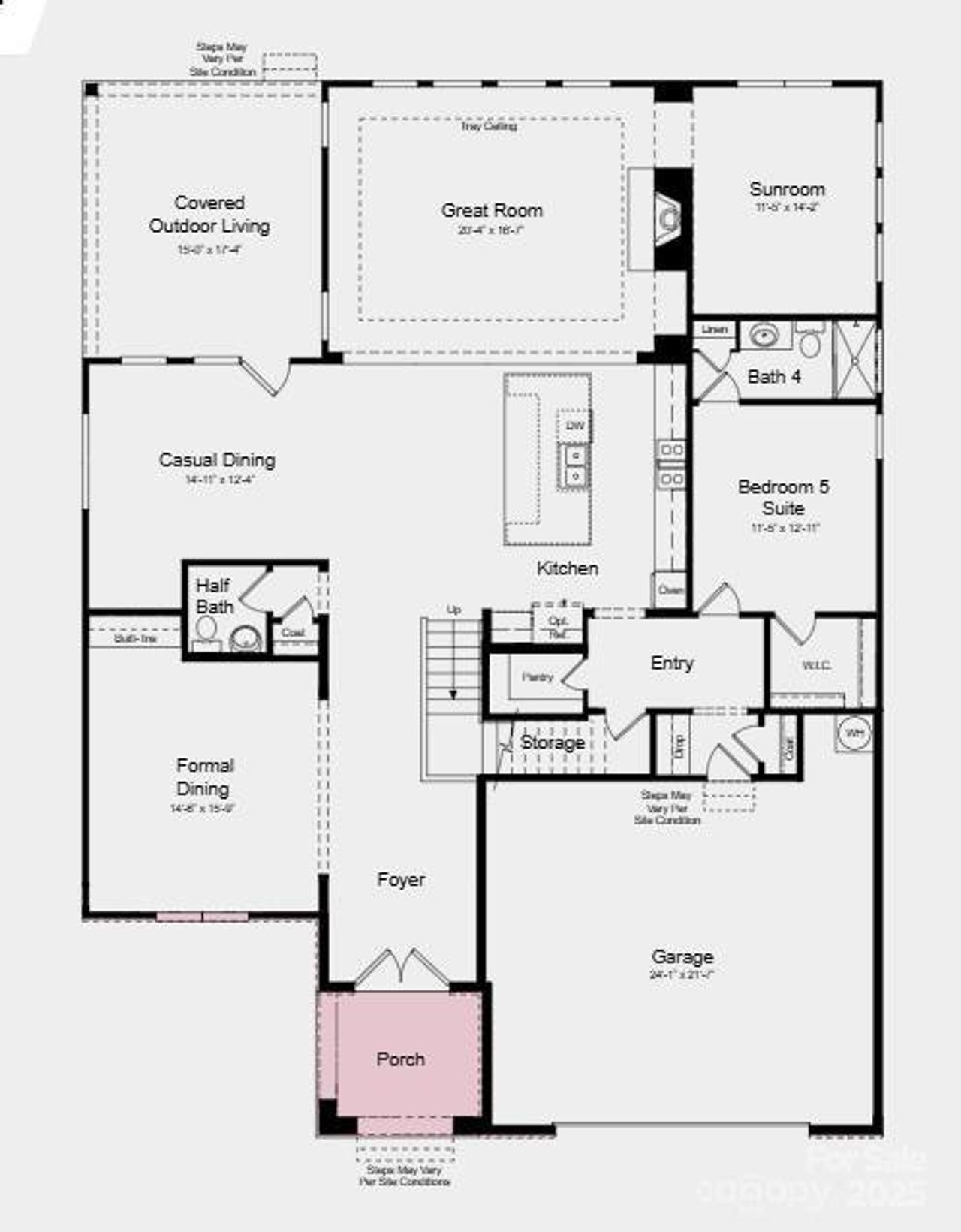 Additional highlights include: laundry tub, fireplace and tray ceiling at great room.