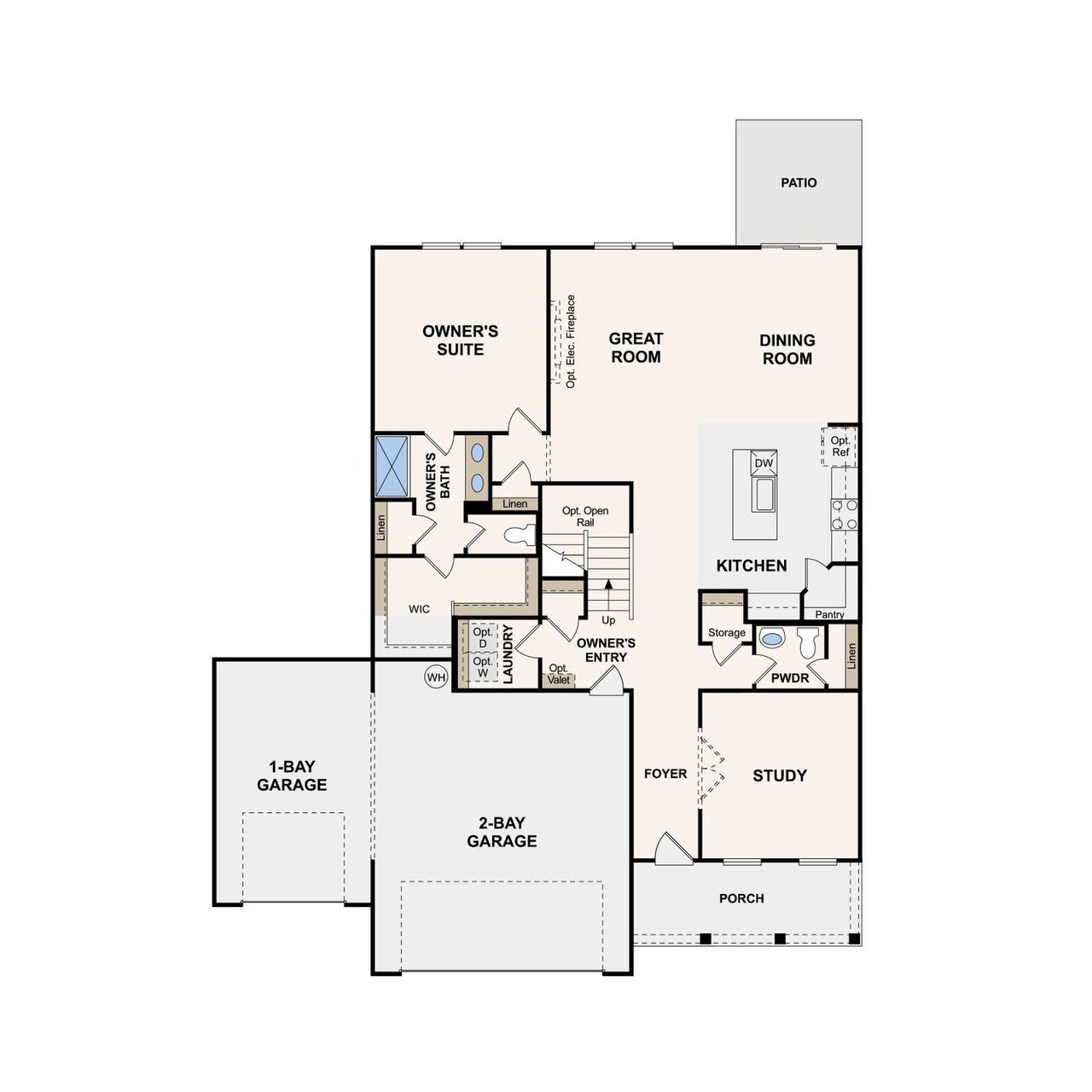 2D floor plan layout of this home in The Oaks, Mount Juliet, TN (Image 2).