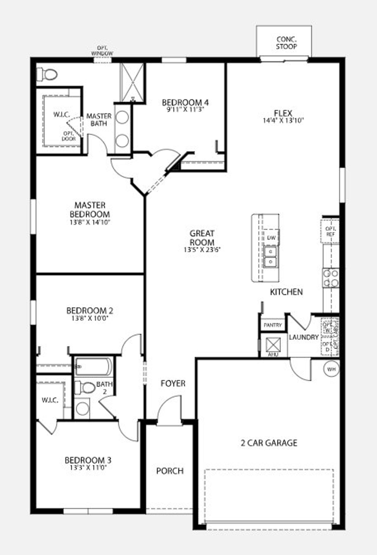 2D floor plan layout of this home in Palm Coast, Palm Coast, FL (Image 2).