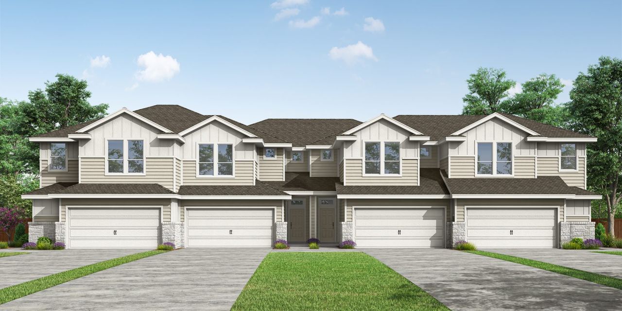 Representative exterior photo of a completed home built from the Lavaca by Pacesetter Homes in Avery Centre, Round Rock, TX (Image 2). Representative exterior photo of a completed home built from the Lavaca by Pacesetter Homes in Avery Centre, Round Rock, TX (Image 2).