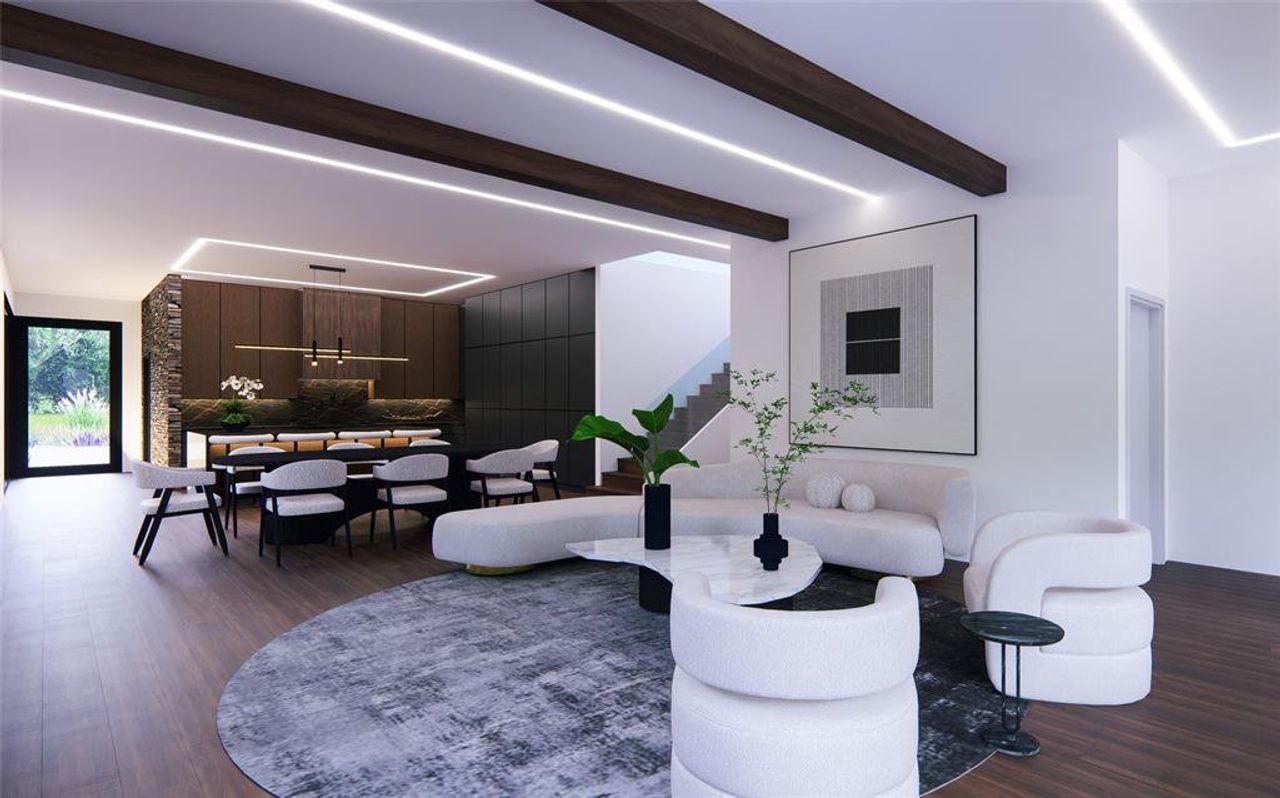 Furnished interior view inside a new home in , Dallas (Image 2).