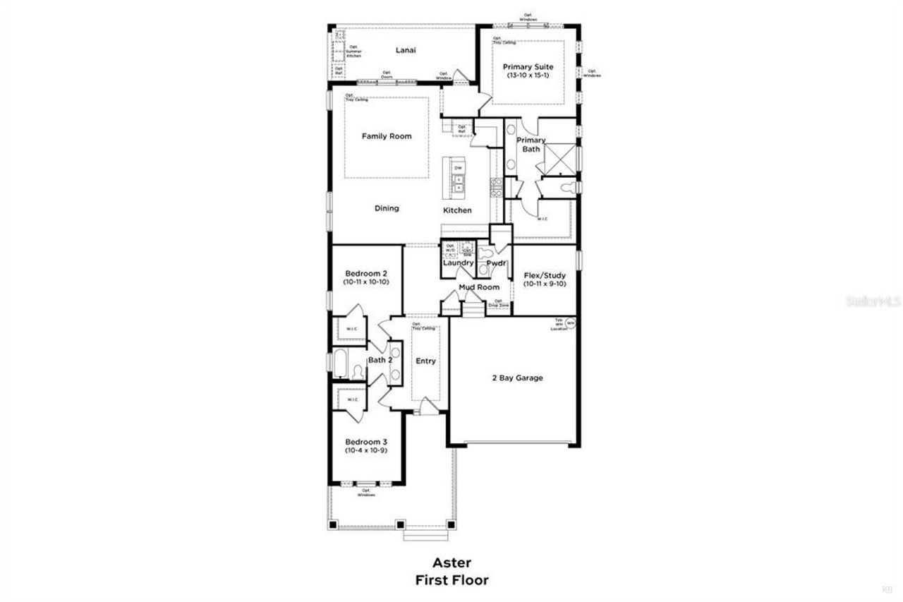 2D floor plan layout of this home in Primrose at Longleaf, New Port Richey, FL (Image 2). 2D floor plan layout of this home in Primrose at Longleaf, New Port Richey, FL (Image 2).