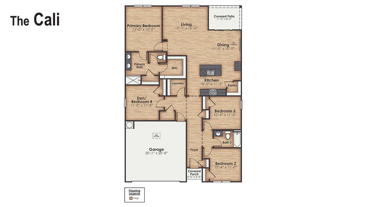 2D floor plan layout of this home in Saltgrass Landing, Winnabow, NC (Image 2). 2D floor plan layout of this home in Saltgrass Landing, Winnabow, NC (Image 2).