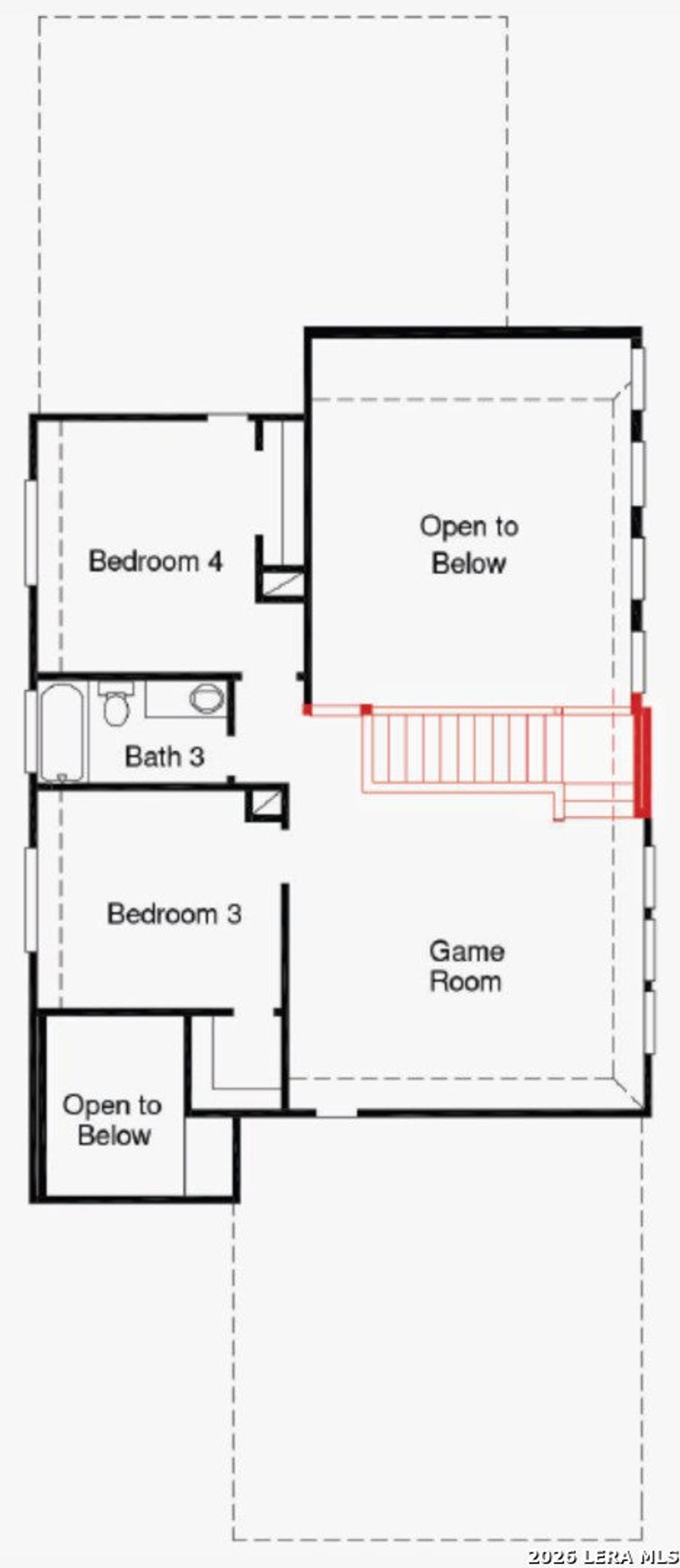 2D floor plan layout of this home in Sunflower Ridge, New Braunfels, TX (Image 2).