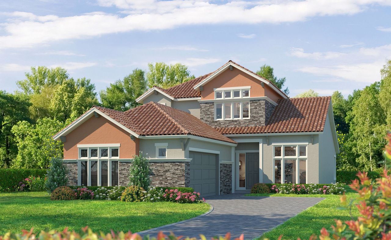 Representative exterior photo of a completed home built from the Mesa Verde - Classic Series | 50' Wide Lots by ICI Homes in Tamaya, Jacksonville, FL (Image 2). Representative exterior photo of a completed home built from the Mesa Verde - Classic Series | 50' Wide Lots by ICI Homes in Tamaya, Jacksonville, FL (Image 2).