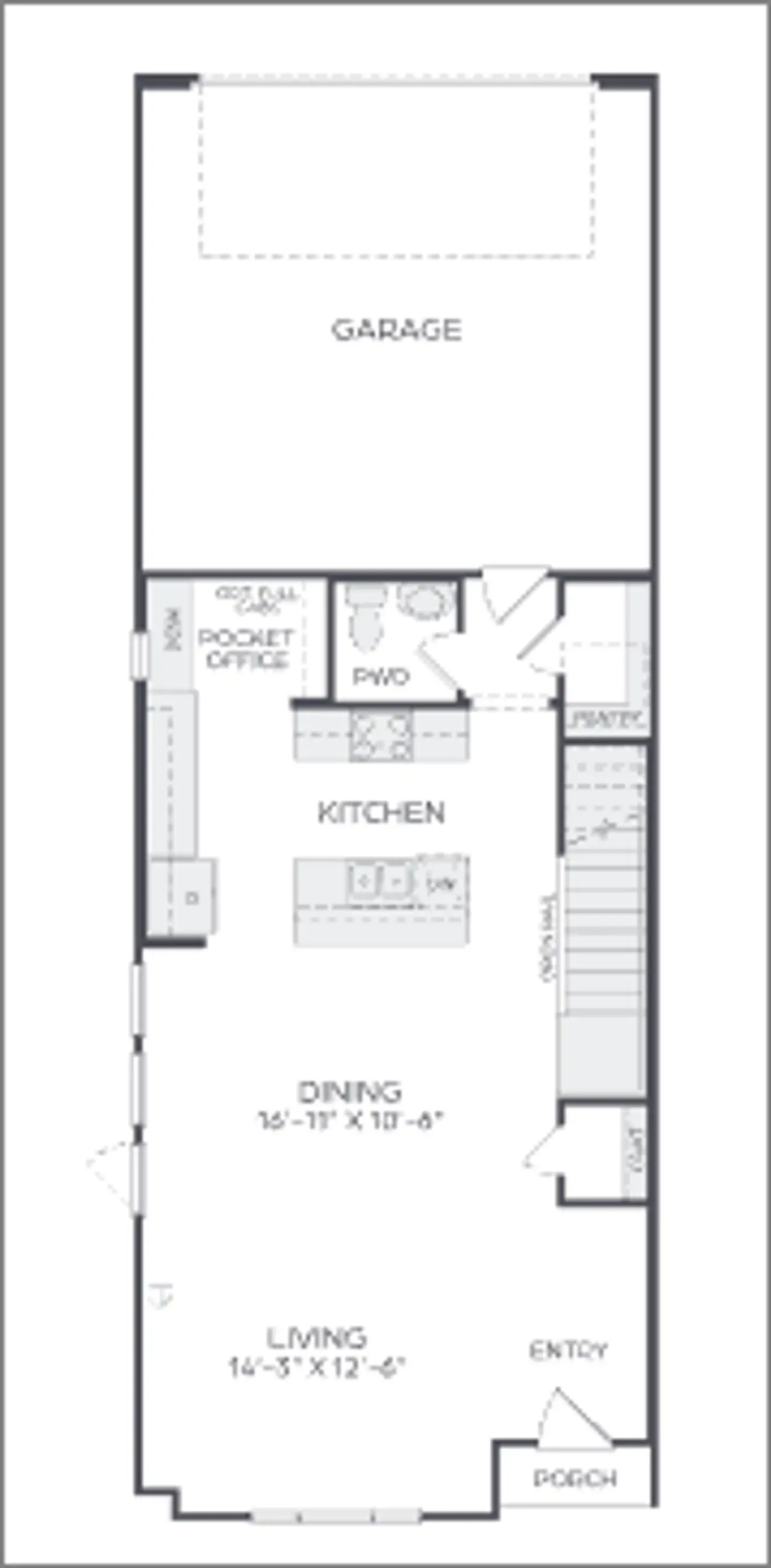2D floor plan layout for the Sallie by Cadence Homes in Viridian, Arlington, TX (Image 2).