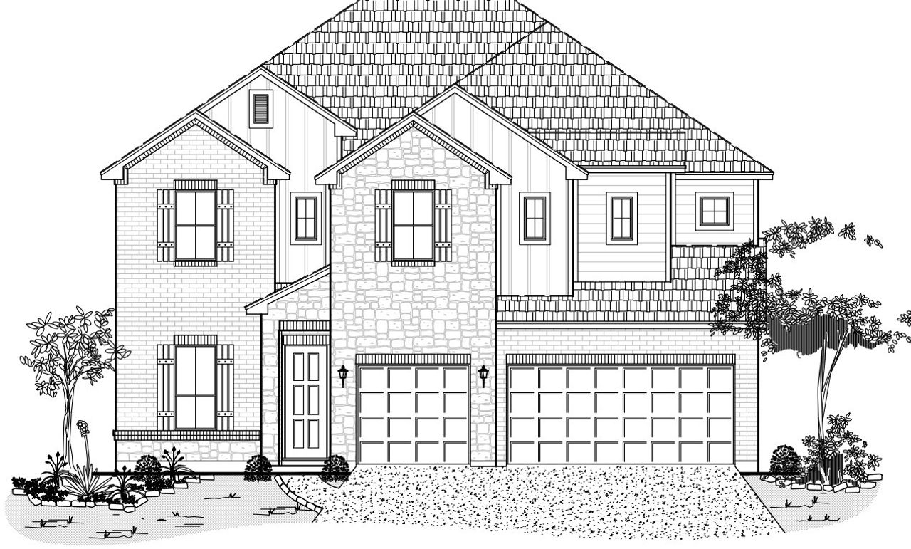 Image 2 representing the Floor Plan 3397 by Colina Homes in Lago Mar, Texas City, TX.