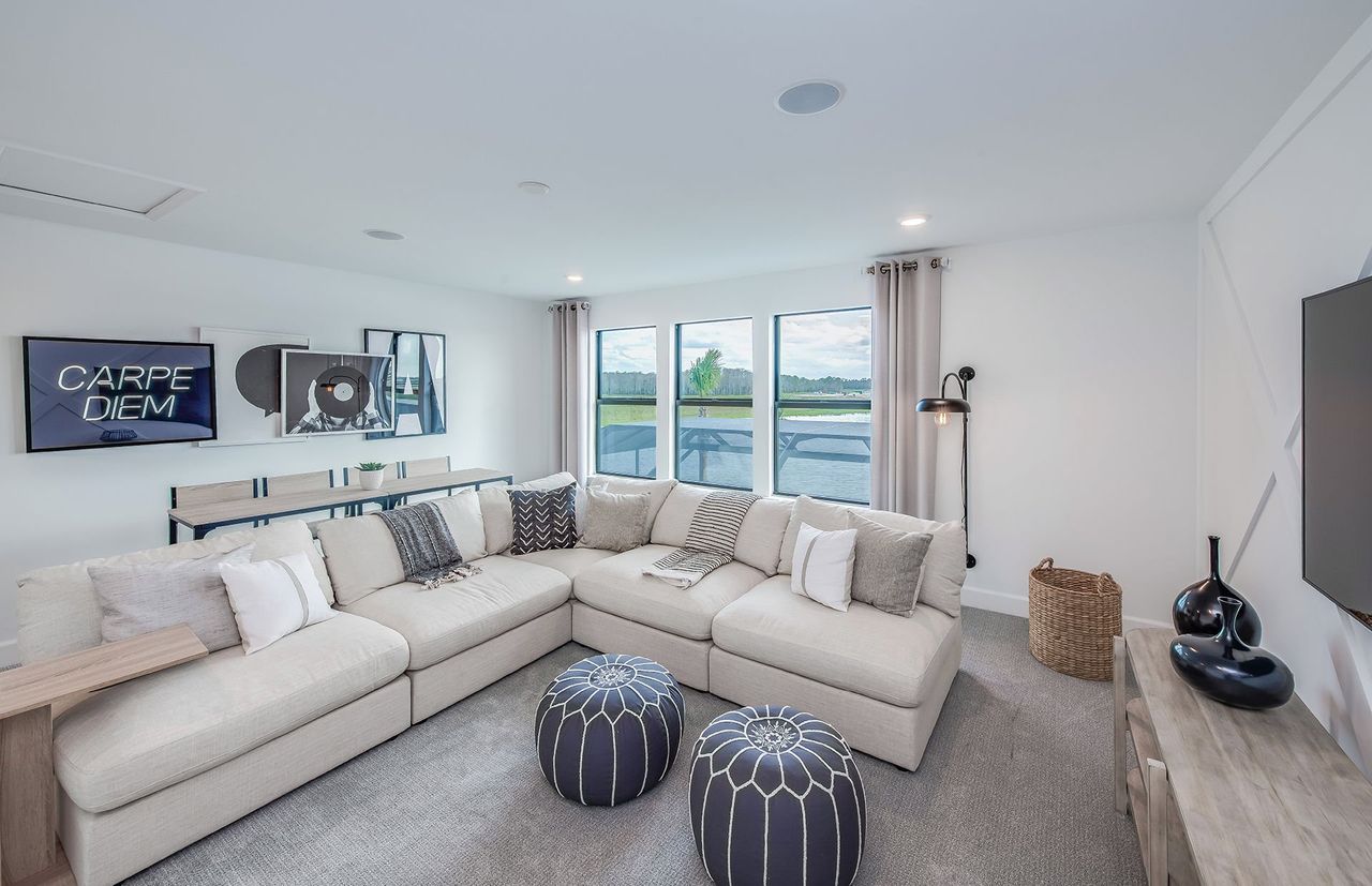 Representative furnished interior of a home built from the Yorkshire by Pulte Homes in Hollins Crest, Greer (Image 2).